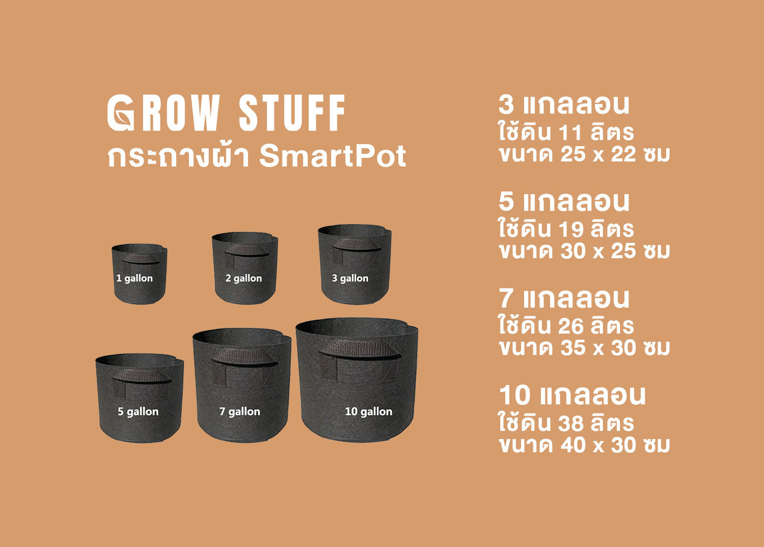smartpot size